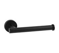 Ambrosya - Porta Papel Higiénico de Acero Inoxidable en Negro - Baño Soporte Portarrollos Pared Inodoro (Acero Inoxidable (Negro))