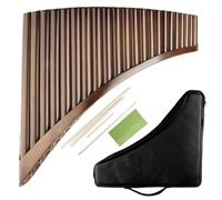 Ambú Para Principiantes 22 Tubos Flauta De Pan C Key Pan Pipes Instrumento De Viento De Madera Flauta De Pan De Bambú(Right)