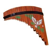 Ambú Para Principiantes Flauta De Pan De 22 Tubos Flauta De Pan De Bambú Chino Profesional Bolsa Para Flauta De Pan De Viento De Madera(E)