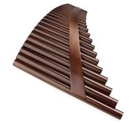 Ambú Para Principiantes Flauta De Pan De Listones De 22 Tubos Flauta De Pan Marrón Con Llave C Instrumento De Viento De Madera Flauta De Pan De Bambú(Left)