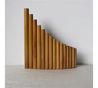 Ambú Para Principiantes Instrumento Musical Nacional Tradicional Flauta De Bambú Amargo Afinada En F De 18 Tubos Con Superficie De Barniz(C,L)