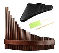 Ambú Para Principiantes Instrumento Musical Tradicional Chino, 25 Tubos, Flauta De Pan, Llave C, Viento De Madera, Bambú, Puramente Hecho A Mano(Left,G)