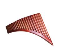 Ambú Para Principiantes Tubo 22/25 De Rendimiento Profesional Flauta De Pan De Bambú Amargo Caja De Aleación De Aluminio Bajo De Tubo Largo Izquierdo(F,25)