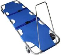 Ambulancia de aluminio elevador médico plegable camilla de rescate camilla de emergencia médica silla de ruedas de transporte de ambulancia (color: 4 ruedas universales)