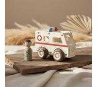Little Dutch 2527 ambulancia de coche de madera - blanco