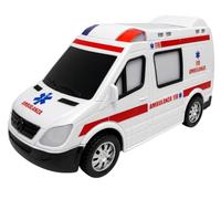 Ambulancia - Juguete con luces y sonidos y movimiento misterioso Bump & Go Ambulancias de primeros auxilios con luces sonidos ambulancia grande para niños con movimiento de sirenas y faros LED de