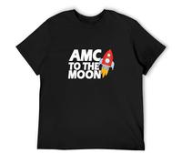 AMC To The Moon Rocket Stock Investor Mens Cotton Tshirt Size M