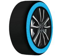 AMCAR Calcetines de nieve textiles talla L homologados Italia EN 16662-1 - Cadenas de nieve de tela montaje 3 minutos - Snow Sock Auto SUV compatibles vehículos eléctricos - Tejido 3D protección