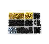 AMCBYSGC Tornillos Moto Acero Compatible con Yamaha para YZF-R6 1999 2000 2001 2002 Pernos Aluminio Parabrisas Carenado Clips Trabajo Cuerpo Moto Kit Perno(Yellow)