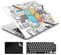 AMCJJ Funda Compatible con MacBook Air 13/13,6 Pulgadas 2022 2023 M2 A2681,Carcasa Rígida Protector de Plástico Cubierta & EU Teclado Cubierta & Pantalla Protecto,Cerebro Izquierdo y Derecho 1