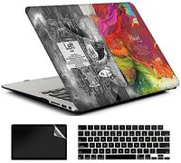 AMCJJ Funda Compatible con MacBook Air 13 Pulgadas 2017-2010 Release A1466/A1369,Carcasa Rígida Protector de Plástico Cubierta & EU Teclado Cubierta & Pantalla Protecto,Cerebro Izquierdo y Derecho 2