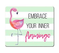 AMCOVE ABRAZA TU PADA DE MOUSE DE FLAMINGO INTERNO - PAD DEL MOUSO DE FLAMINGO inspirador - Presente de cumpleaos - Accesorio de escritorio - Flamin
