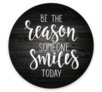 AMCOVE Cita inspiradora almohadilla de ratn de madera negra rstica S la razn por la que alguien sonre hoy citas positivas motivacionales almohad