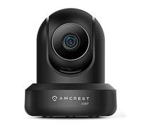 Amcrest 4MP ProHD WiFi para interiores, cámara IP de seguridad con panorámica/inclinación, audio bidireccional, visión nocturna, visión remota, 4 megapíxeles @30 FPS, amplio 90° FOV, IP4M-1041B