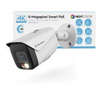 Amcrest Cámara 4K IP PoE AI UltraHD 8MP cámara de seguridad para exteriores, FOV 129°, visión nocturna a color de 48 pies, detección de humanos y vehículos, IP67 resistente a la intemperie, 4K (3840 x