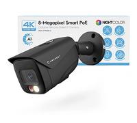 Amcrest Cámara IP PoE AI UltraHD 4K (8MP), FOV 129°, visión Nocturna a Color de 48 pies, cámara de Seguridad para Exteriores, detección de Humanos y vehículos, disuasión Activa, 4K @15fps, IP8M