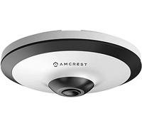 Amcrest Cámara IP PoE Ojo de pez, cámara IP PoE panorámica de 360° de 5 megapíxeles, cámara de Seguridad de Ojo de pez, visión Nocturna de 33 pies, características IVS y conteo de Personas, grabación