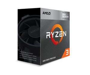 AMD Ryzen 3 4300G Procesador (tarjeta gráfica Radeon integrada, 4núcleos/6threads, 65W DTP, Socket AM4, 6MB Caché, Reloj de aumento máx. hasta 4,0Ghz, con ventilador Wraith Stealh)