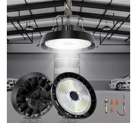 Amdelne 200W 170LM/W UFO LED Lámpara Alta Bahía, Focos LED Industrial 5000K Blanco Frío, 90° Angle Taller Lámpara, IP65 Impermeable UFO Highbay lamp para Garaje/Fábrica/Almacén/Estadios Deportivos