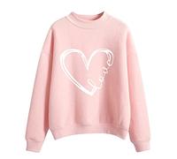AMDOLE Camisetas de San Valentín para niñas Sudadera Casual Blusa Temperamento Suéter Top Tops de moda para mujer 2024, RD2., S