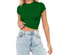 AMDOLE Deals Of The Day Lightning Deals Nochevieja Fiesta Mujer Vestido Navidad Blusa Mujer Sexy Camiseta Mujer Oversize Monocolor Camiseta Mujer Manga Corta 2024