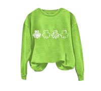 AMDOLE Disfraces de carnaval para mujer, sudadera con cuello redondo y estampado floral informal, suéter batik, AG., S