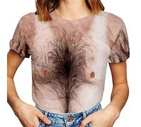 AMDOLE Disfraz de carnaval para mujer, blusas de moda para mujer, estampadas, divertidas, cuello redondo, informal, sin mangas, tallas grandes, P, M