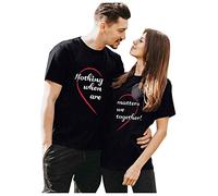AMDOLE Disfraz de San Valentín para niña, escote casual, blusa corta Love O, blusa para mujer, suéter de moda para mujer, 2024, Negro , L