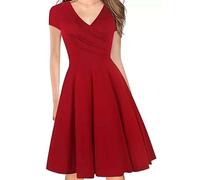 AMDOLE Early Day Prime Deals Today 2024 Vestidos de mujer Jersey de Navidad Vestido con estampado de leopardo del Reino Unido con bolsillos, lindo vestido de invierno para mujer, vestido ajustado rojo