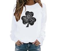 AMDOLE Flash Deals of The Day - Sudadera gruesa de invierno con capucha para mujer, color negro, talla grande, sudadera de gran tamaño, chaqueta gris para mujer, algodón, sin capucha, #4-blanco, 3XL