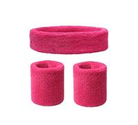 AMDOLE Jeans Mujer Stretch 2 y para Deportes 1 Set Pulseras Más Diadema Banda Sudor Mujer Pantalones Casual Pantalones de Chándal Holgados, Rosa intenso., Talla única