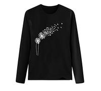 AMDOLE Jersey básico para las vacaciones de mujer, Negro , L