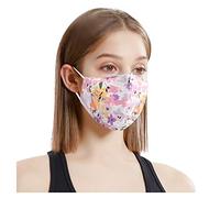 AMDOLE Jinchan 10/20/30/40/50/100 unidades de protectores bucales para adultos con estampado de flores desechables, 3 capas, transpirable, ajustable, lavable, protector bucal y nasal, pañuelo para el