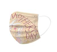 AMDOLE Jinchan 10/20/50/100 unidades de protectores bucales desechables para adultos de 3 capas con diseño multicolor de mariposa impresión boca protector nasal transpirable pañuelo bandana pañuelos