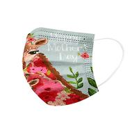 AMDOLE Jinchan 10/20/50/100 unidades de protectores bucales desechables para adultos de 3 capas con diseño multicolor de mariposa impresión boca protector nasal transpirable pañuelo bandana pañuelos