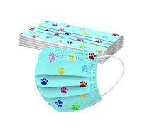 AMDOLE Jinchan 10/30/50/100 piezas desechables de 3 capas amigables con la piel Protector bucal para mujer hombre colorido gato impresión boca protector nasal lavable reutilizable cubiertas faciales