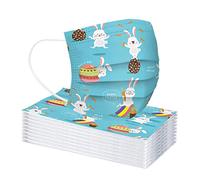 AMDOLE Jinchan Niños 10/20/30/50/100 Unidades Pascua Lindo Dibujos Animados Impresión Desechable Cubierta de Cara Transpirable Bandana Pañuelo de Cuello Cubiertas Faciales Cómodo Protector de Boca y