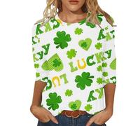 AMDOLE La sudadera de manga larga para mujer, camiseta irlandesa de manga corta, informal, disfraz de fascing, para mujer, naranja, 3XL