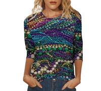 AMDOLE Lightning Deals of Today Shirt Damen T-Shirt Damen T-Shirt Damen Schulterfrei Tops Sexy Glitzer Silvester Outfit Glitzer Langarmshirt Damen Weiß Glitter Shirt Damen 2024