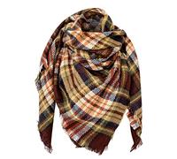 AMDOLE Manta, bufanda, bufanda, chal, bufanda colorida, de doble cara, clips transparentes, C, Talla única