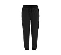 AMDOLE Pantalones cargo para mujer, de secado rápido, ligeros, con bolsillos, pantalones vaqueros de pierna ancha para mujer, Negro , L