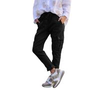 AMDOLE Pantalones Mujer 2023 Pantalones Casuales Frontera Ropa de Mujer Europea y Americana Temu Multi Bolsillo Cintura Elástica Ropa de Trabajo Pantalones Pantalones de Chándal Mujer Talla Corta