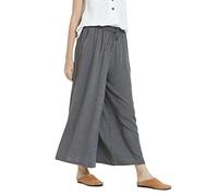 AMDOLE Pantalones vaqueros holgados para mujer, pantalones de protección sueltos y rectos de cuerda deportiva, pantalones casuales, gris oscuro, M