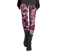 AMDOLE Pantalones vaqueros para mujer de cintura alta y de invierno para mujer, con estampado artístico de salpicaduras, suaves, elásticos, pantalones vaqueros para mujer, morado, XL