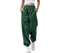 AMDOLE Pantalones vaqueros para mujer, elásticos, monocolor, para verano, casual, capri, con correas y botones, vaqueros para mujer, verde, XXL