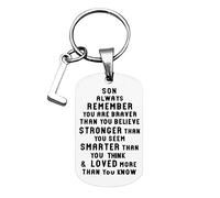 AMDOLE Son To 26 You I Christmas Keychain Never Ornaments Forget Letters My Love Llavero, llavero para caravana personalizada, l, Talla única