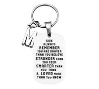 AMDOLE Son To 26 You I Christmas Keychain Never Ornaments Forget Letters My Love Llavero, llavero para caravana personalizada, M, Talla única