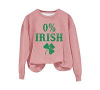 AMDOLE Sudadera con capucha para mujer con estampado verde de manga larga y manga larga, sudadera con capucha para mujer, sudadera con estampado de Slaine, vestido con capucha irlandesa, Rosa., S