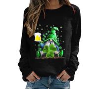 AMDOLE Sudadera de manga larga para mujer, color azul claro, Negro , M