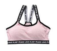 AMDOLE Sujetador deportivo con pechos grandes, sujetador deportivo sexy para mujer, almohadilla extraíble para el pecho, correr, yoga, sujetador cómodo push up, Rosa., talla única